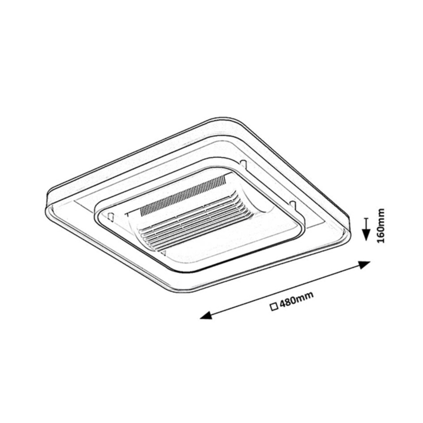 Rabalux - LED Plafón regulable con ventilador LED/50W/230V 3000/4000/6000K Wi-Fi + control remoto