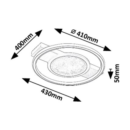 Rabalux - Plafón LED LED/50W/230V 3000K