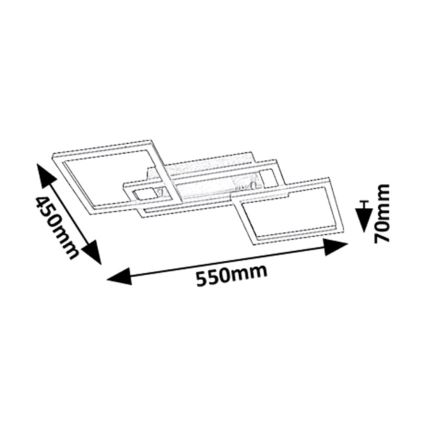 Rabalux - Plafón LED regulable LED/40W/230V 3000-6500K + control remoto