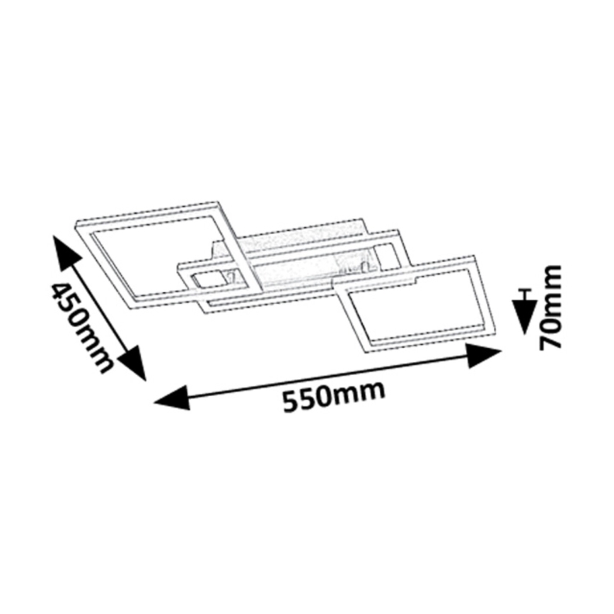 Rabalux - Plafón LED regulable LED/40W/230V 3000-6500K + control remoto