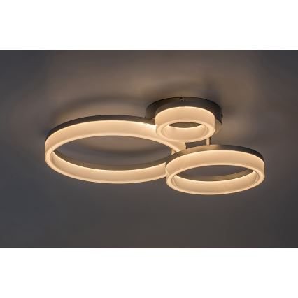 Rabalux - Plafón LED LED/24W/230V 3000/4000/6500K cromo mate