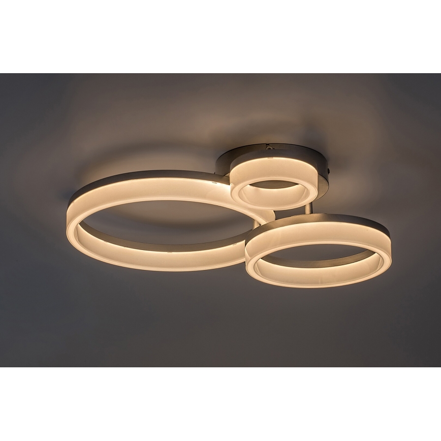 Rabalux - Plafón LED LED/24W/230V 3000/4000/6500K cromo mate