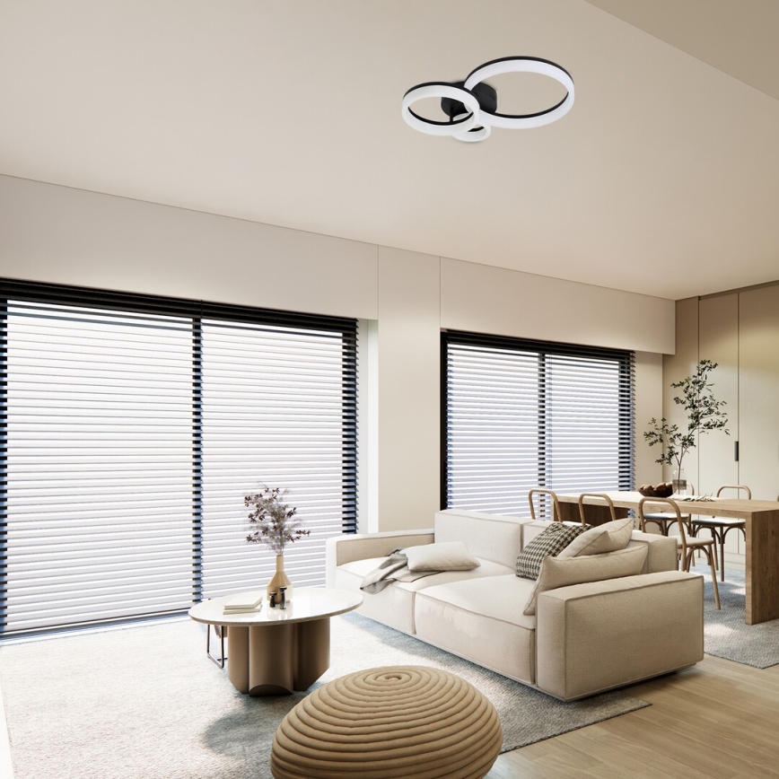 Rabalux - Plafón LED LED/24W/230V 3000/4000/6500K negro