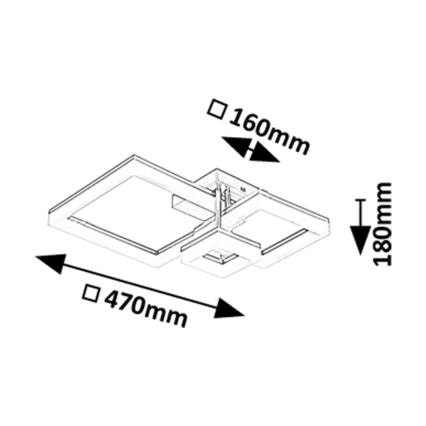 Rabalux - Plafón LED LED/22W/230V 3000/4000/6500K cromo mate