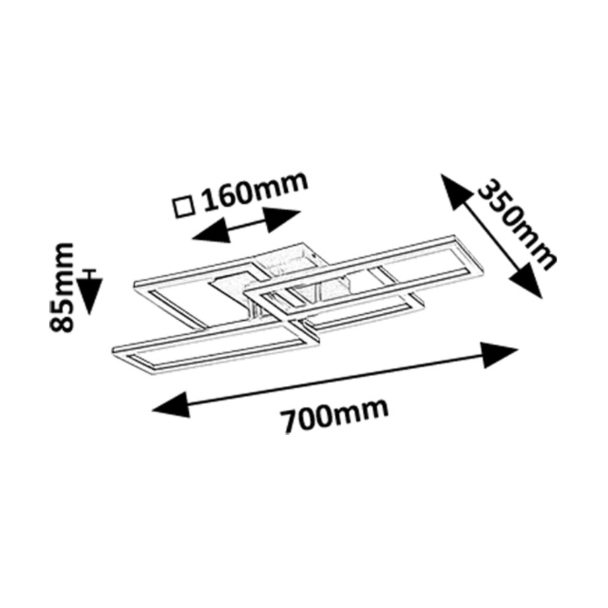 Rabalux - Plafón LED regulable LED/40W/230V 3000-6500K + control remoto