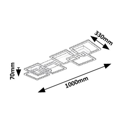 Rabalux - Plafón LED regulable LED/40W/230V 3000-6500K + control remoto