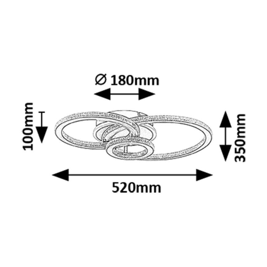 Rabalux - Plafón LED regulable LED/40W/230V 3000-6500K + control remoto