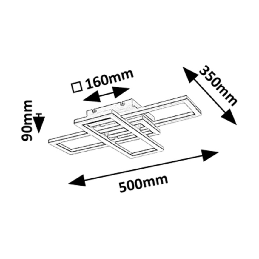 Rabalux - Plafón LED regulable LED/40W/230V 3000-6500K + control remoto