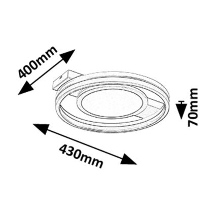 Rabalux - Plafón LED RGB regulable LED/40W/230V 3000-6500K + control remoto