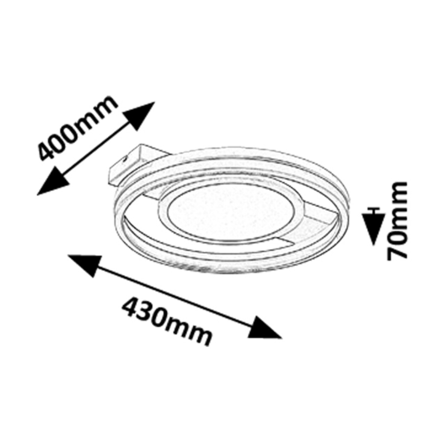 Rabalux - Plafón LED RGB regulable LED/40W/230V 3000-6500K + control remoto