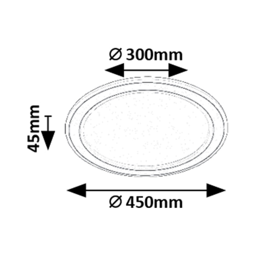 Rabalux - Plafón LED RGB regulable LED/22W/230V 3000-6500K + control remoto
