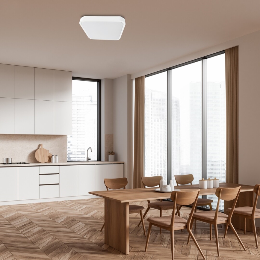 Rabalux - Plafón LED de baño LED/36W/230V 3000/4000/6000K IP44 42x42 cm blanco