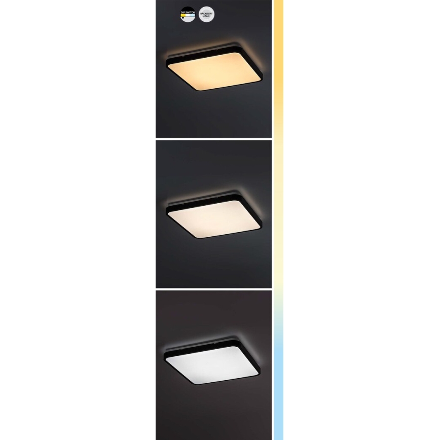 Rabalux - Plafón LED de baño LED/36W/230V 3000/4000/6000K IP44 42x42 cm blanco