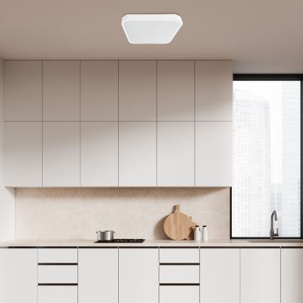 Rabalux - Plafón de baño LED regulable LED/36W/230V 3000-6000K IP44 42x42 cm blanco + mando a distancia
