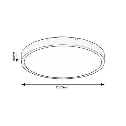 Rabalux - Plafón LED de baño LED/18W/230V 3000/4000/6000K IP44 diá. 30,5 cm blanco