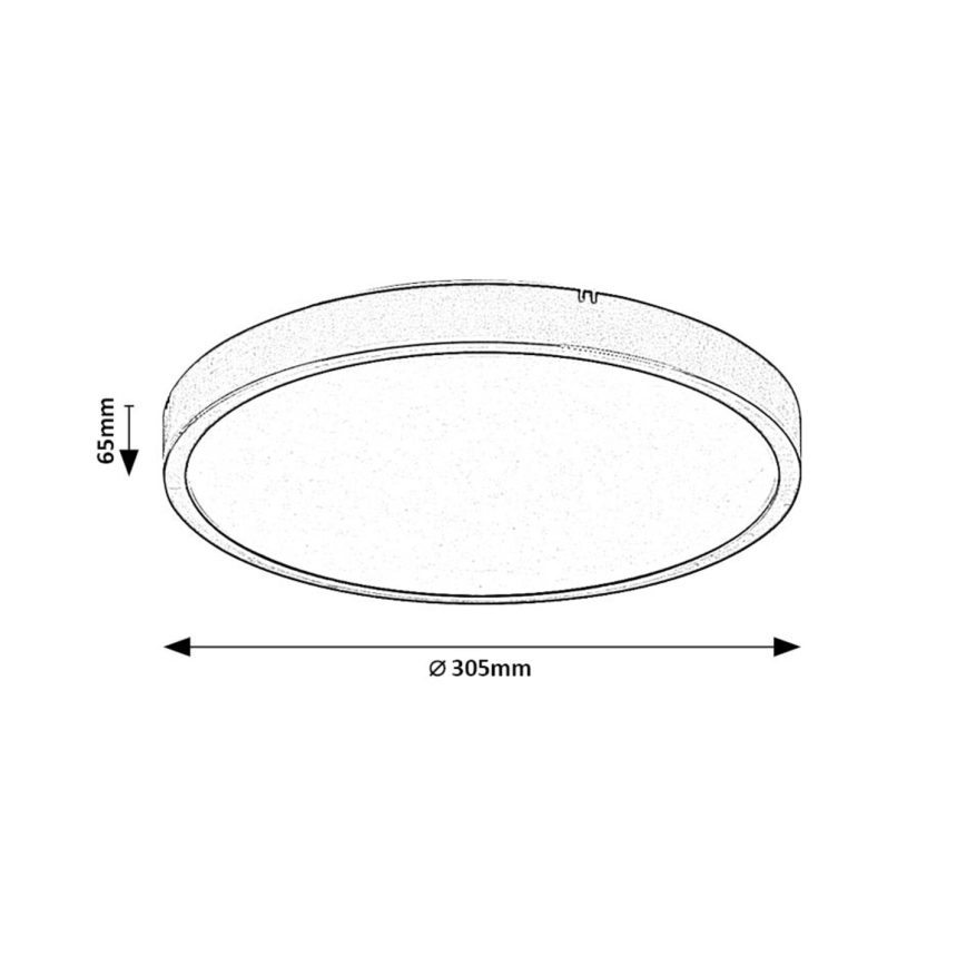 Rabalux - Plafón LED de baño LED/18W/230V 3000/4000/6000K IP44 diá. 30,5 cm blanco