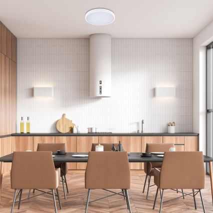 Rabalux - Plafón de baño LED regulable LED/24W/230V 3000-6000K IP44 d. 35,5 cm blanco + mando a distancia