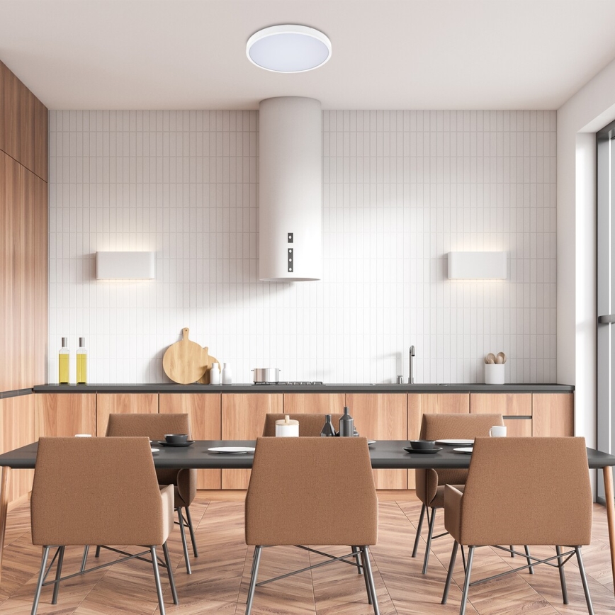 Rabalux - Plafón de baño LED regulable LED/24W/230V 3000-6000K IP44 d. 35,5 cm blanco + mando a distancia