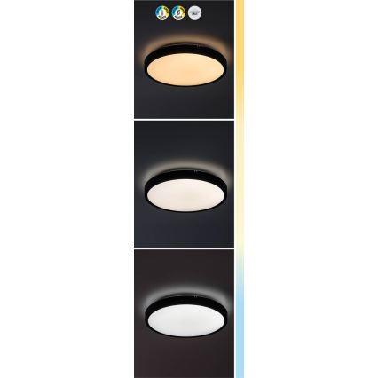 Rabalux - Plafón de baño LED regulable LED/24W/230V 3000-6000K IP44 d. 35,5 cm blanco + mando a distancia