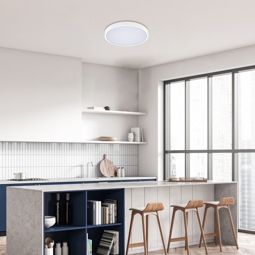 Rabalux - Plafón de baño LED regulable LED/36W/230V 3000-6000K IP44 d. 42 cm blanco + mando a distancia