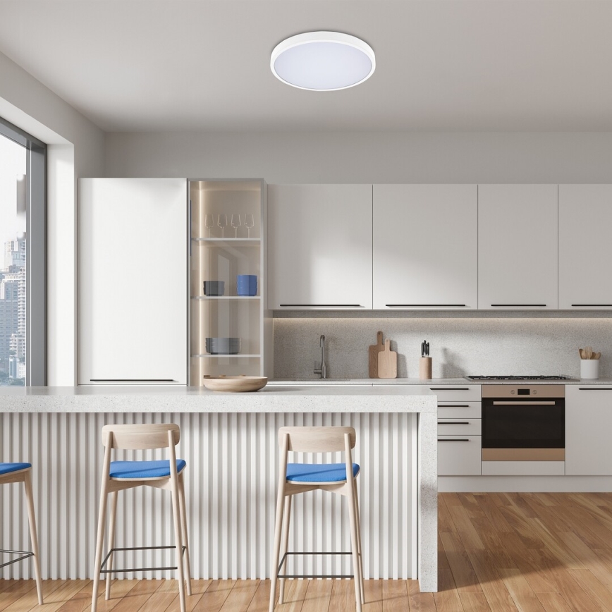 Rabalux - LED RGB Plafón regulable para el baño LED/36W/230V 3000-6000K Wi-Fi Tuya IP44 diá. 42 cm blanco + control remoto