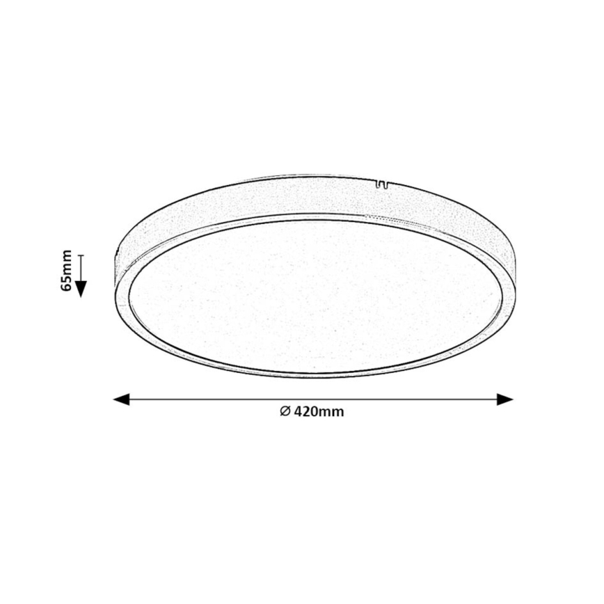 Rabalux - LED RGB Plafón regulable para el baño LED/36W/230V 3000-6000K Wi-Fi Tuya IP44 diá. 42 cm blanco + control remoto