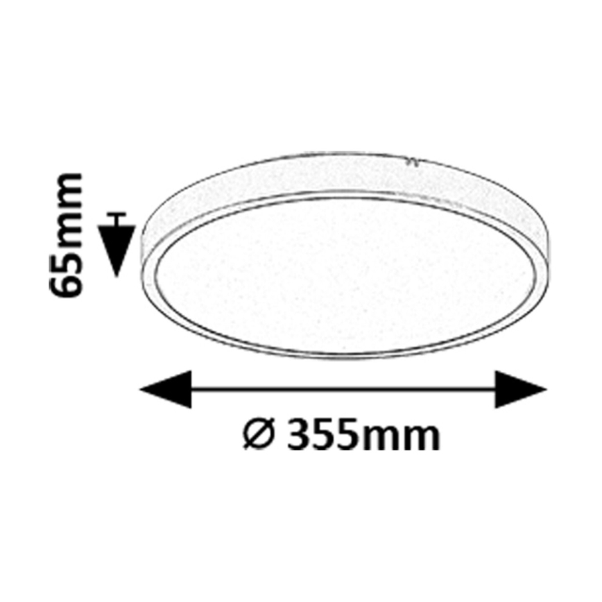 Rabalux - Plafón LED de baño LED/24W/230V 3000/4000/6000K IP44 diá. 35,5 cm negro