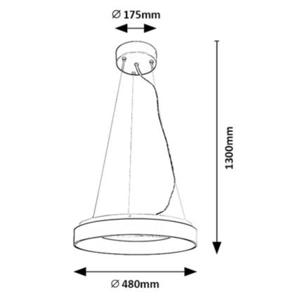 Rabalux - Lámpara de araña LED regulable LED/38W/230V 3000-6500K blanco + control remoto