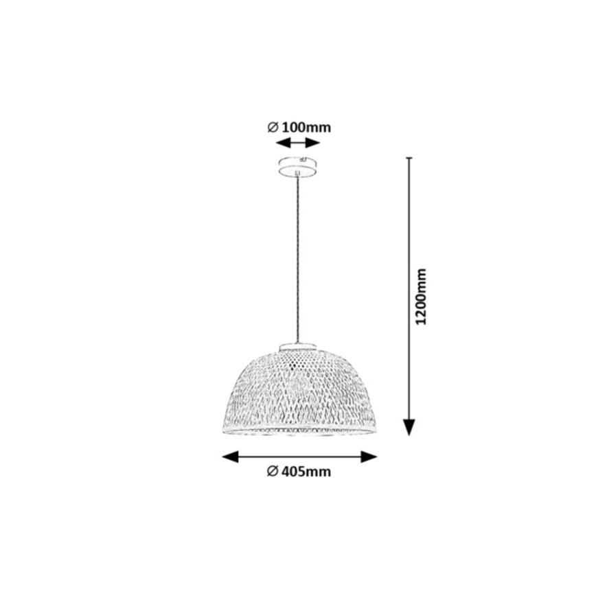 Rabalux - Lámpara colgante 1xE27/25W/230V ratán