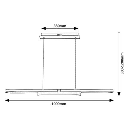 Rabalux - Lámpara LED colgante LED/48W/230V 4000K negro