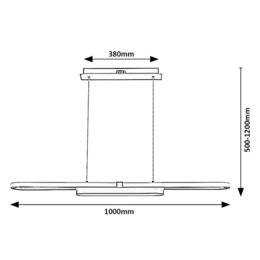 Rabalux - Lámpara LED colgante LED/48W/230V 4000K cromo mate