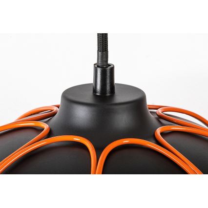 Rabalux - Lámpara colgante 1xE27/60W/230V negro/naranja