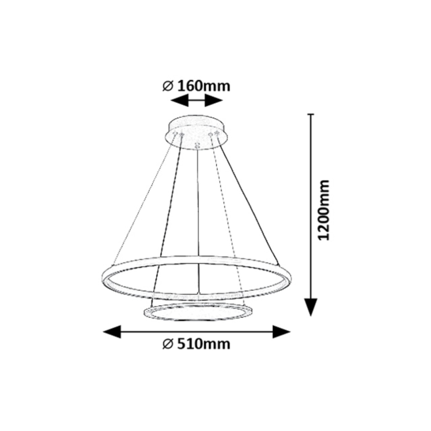 Rabalux - Lámpara de araña LED regulable LED/42W/230V 3000-6500K + control remoto
