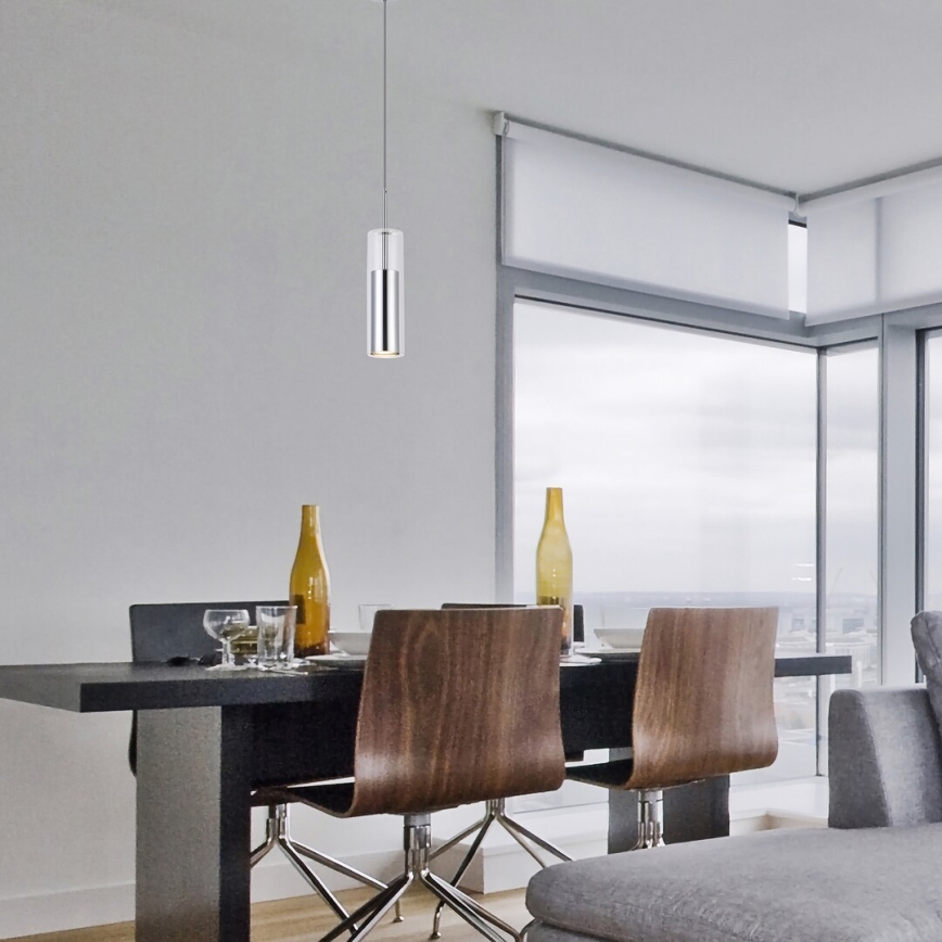 Rabalux - Lámpara colgante 1xGU10/50W/230V transparente/cromo brillante