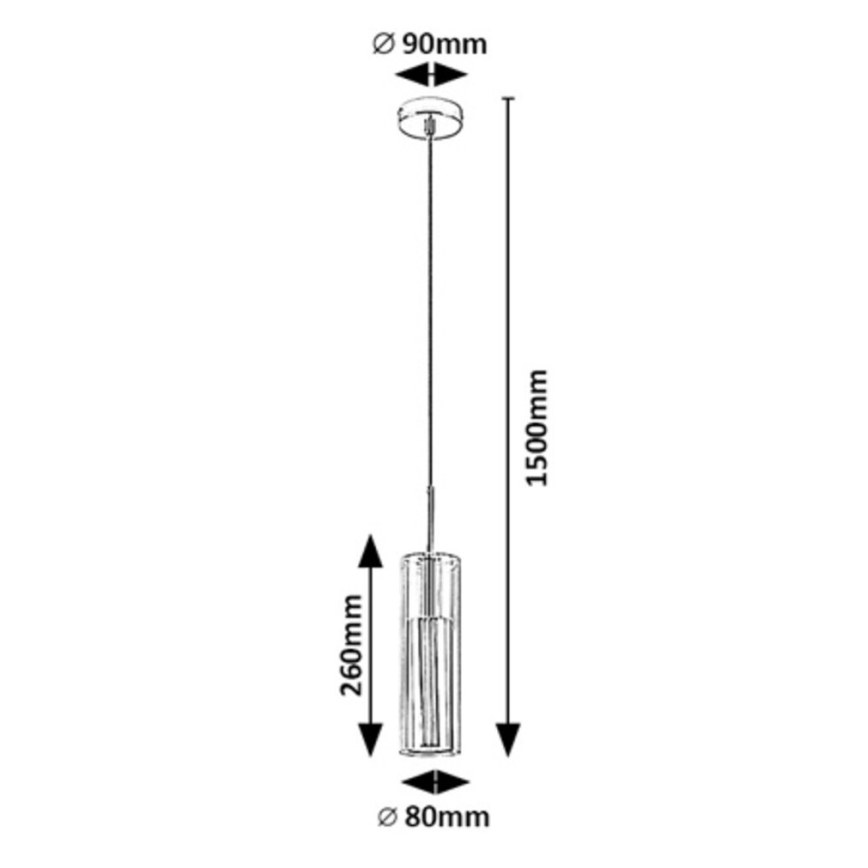 Rabalux - Lámpara colgante 1xGU10/50W/230V transparente/cromo brillante