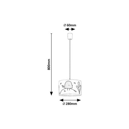 Rabalux - Lámpara colgante infantil 1xE27/40W/230V