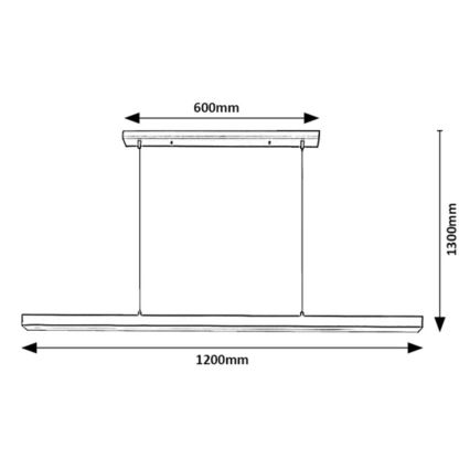 Rabalux - Lámpara LED colgante LED/30W/230V 4000K negro