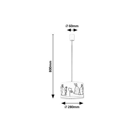 Rabalux - Lámpara colgante infantil 1xE27/40W/230V