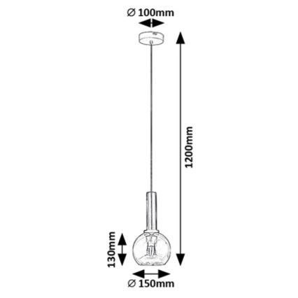 Rabalux - Lámpara colgante 1xE27/40W/230V