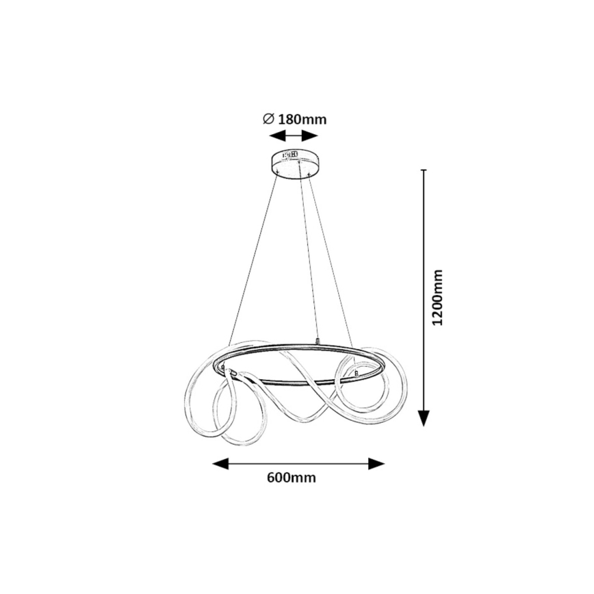 Rabalux - Lámpara LED colgante LED/54W/230V