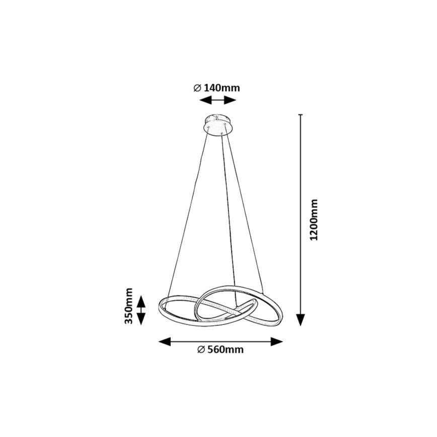 Rabalux - Lámpara LED colgante LED/36W/230V 3000K dorado