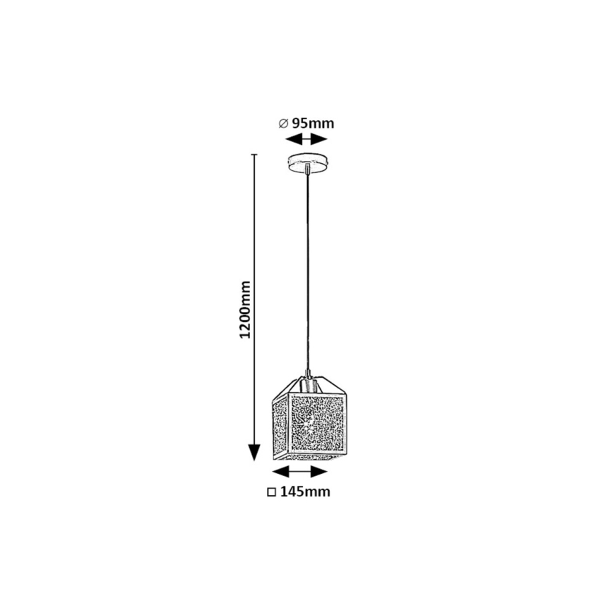 Rabalux - Lámpara colgante 1xE27/40W/230V negro