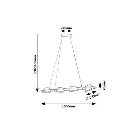 Rabalux - Lámpara LED colgante LED/36W/230V 3000K