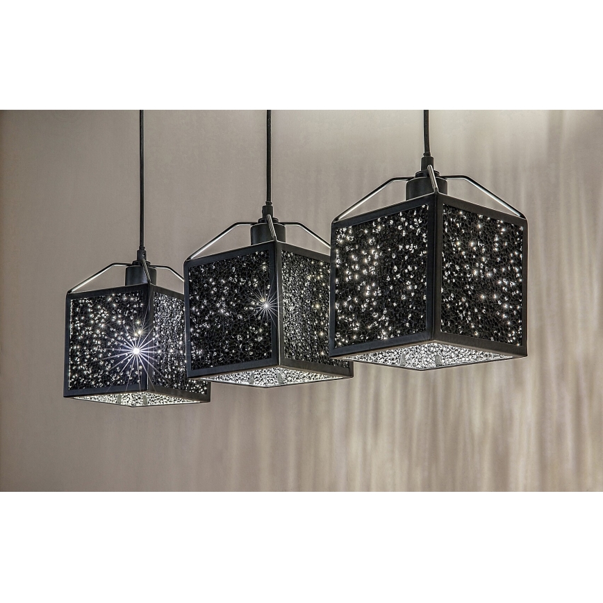 Rabalux - Lámpara colgante 3xE27/40W/230V negro
