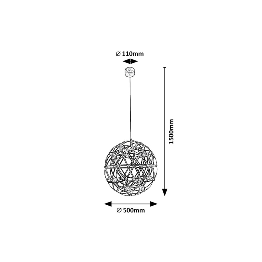 Rabalux - Lámpara LED colgante LED/16W/230V 3000K cromo brillante