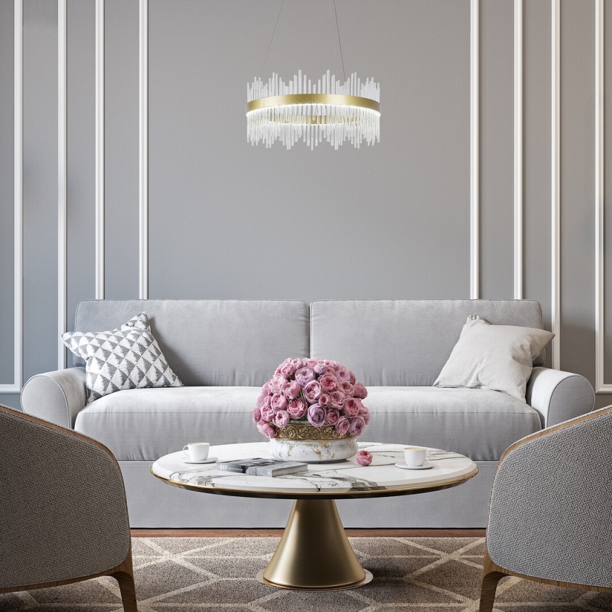 Rabalux - Lámpara LED colgante LED/36W/230V 3000/4000/6000K dorado