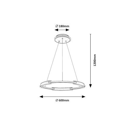 Rabalux - Lámpara LED colgante LED/45W/230V 3000K/4000K