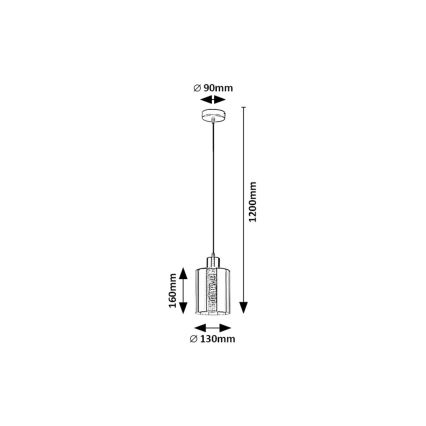 Rabalux - Lámpara colgante 1xE27/40W/230V
