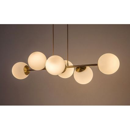 Rabalux - Lámpara colgante 6xE27/35W/230V dorado