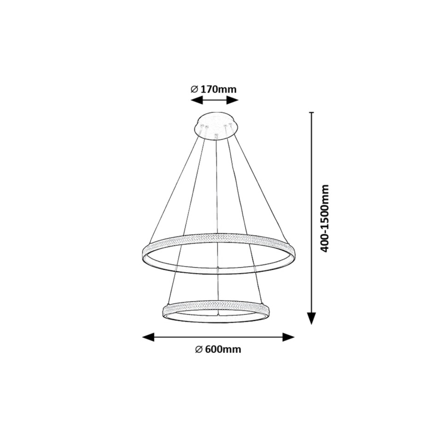 Rabalux - Lámpara LED colgante LED/60W/230V 3000K